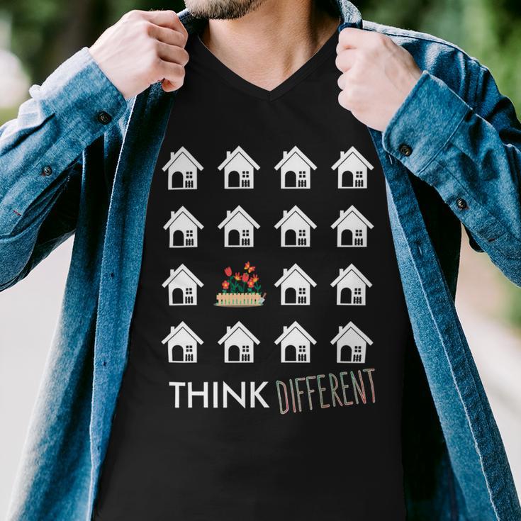 Think Different Build Gardens Not 558 Shirt Men V-Neck Tshirt