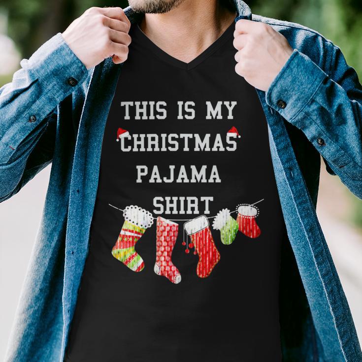 This Is My Christmas Pajama 876 Shirt Men V-Neck Tshirt