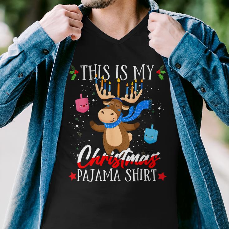 This Is My Christmas Pajama Jewish 545 Shirt Men V-Neck Tshirt