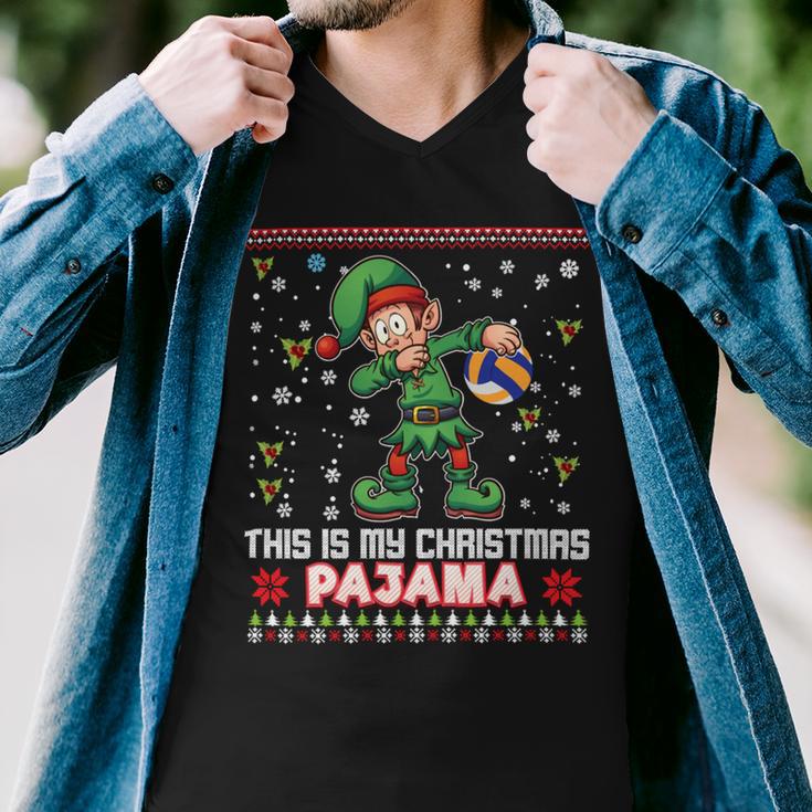 This Is My Christmas Pajama Volleyball 874 Shirt Men V-Neck Tshirt