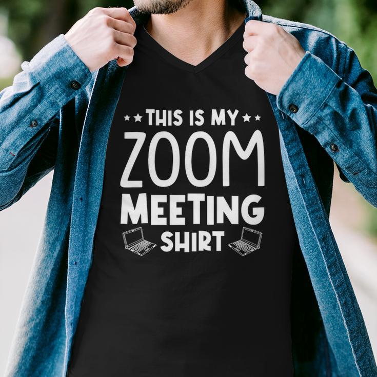 This Is My Zoom Meeting Quarantine Men V-Neck Tshirt
