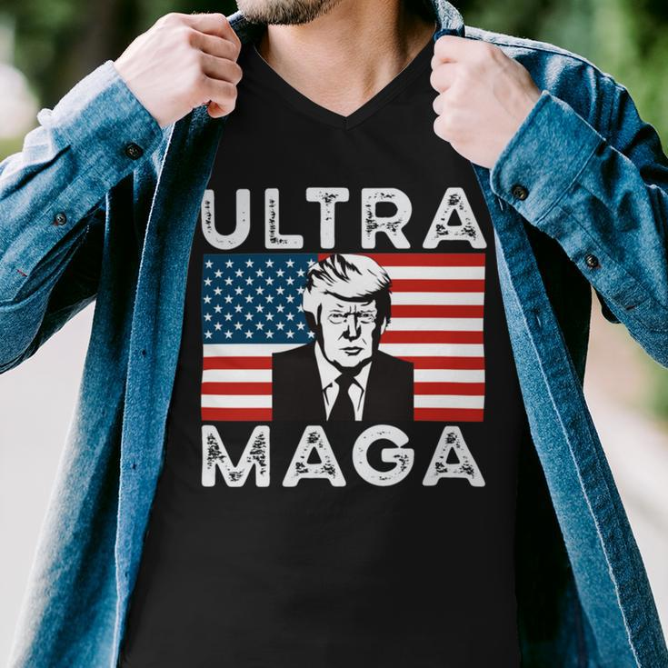 Ultra Maga Funny Trump Biden Usa Men V-Neck Tshirt