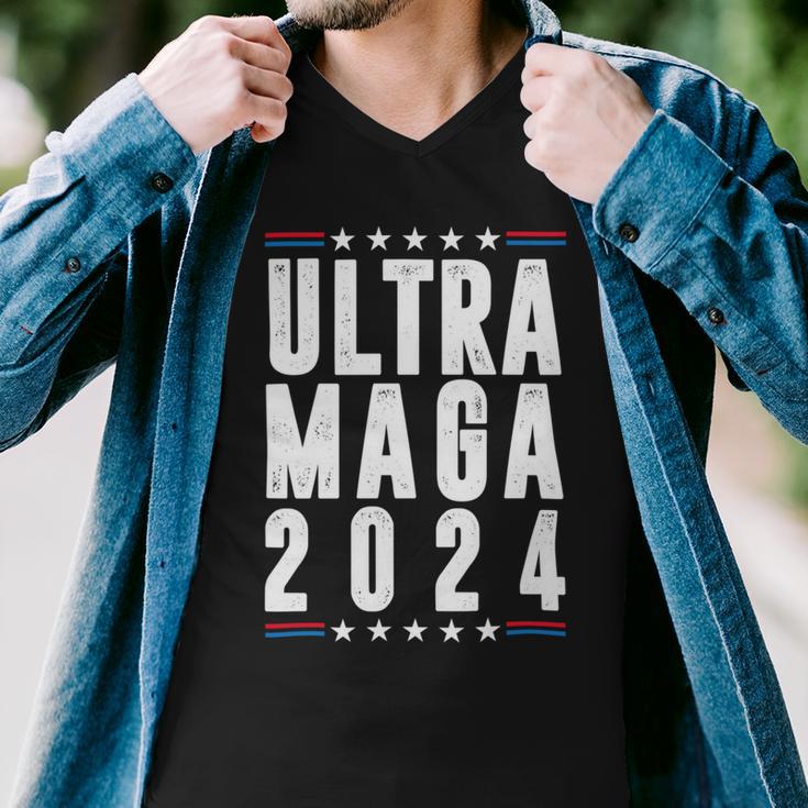 Ultra Maga Ultra Maga Funny Ultra Maga 2024 Ultra Maga And Proud Of Itultra Maga Proud V2 Men V-Neck Tshirt