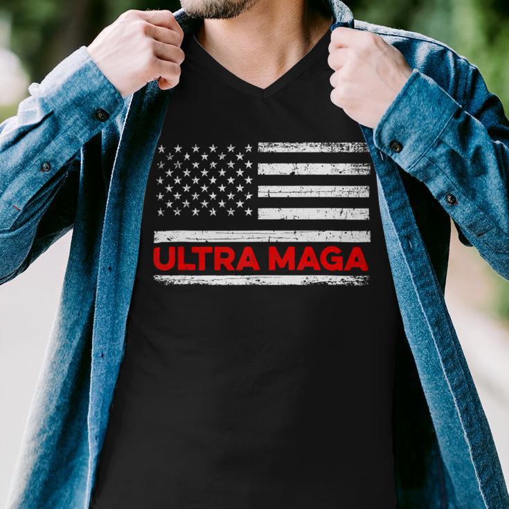 Ultra Maga United State Flag V2 Men V-Neck Tshirt