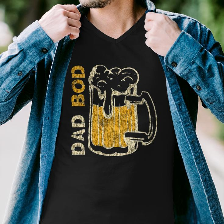 Vintage Its Not A Dad Bod Its Father Dad Figure Drinking Men V-Neck Tshirt