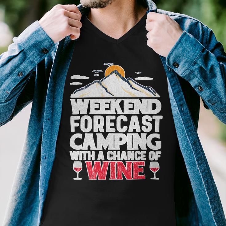 Weekend Forcast Wine Lover Outdoor 26 Shirt Men V-Neck Tshirt