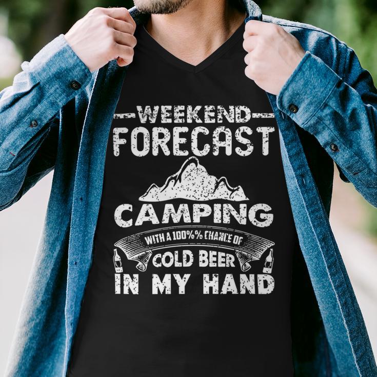 Weekend Forecast Camping 716 Trending Shirt Men V-Neck Tshirt