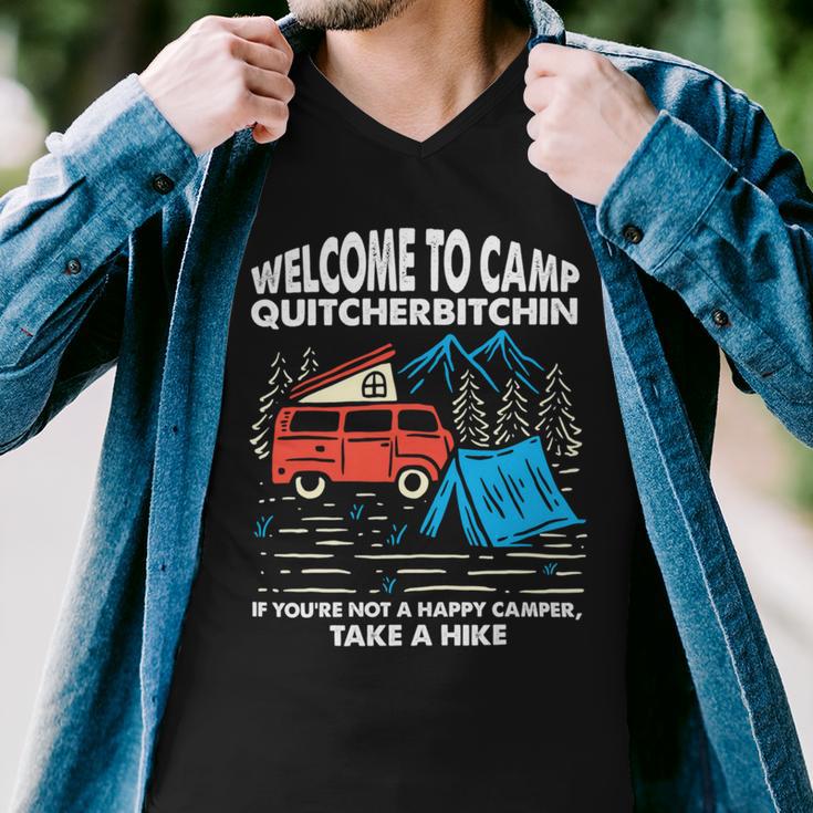 Welcome To Camp Quitcherbitchin Funny 7 Shirt Men V-Neck Tshirt