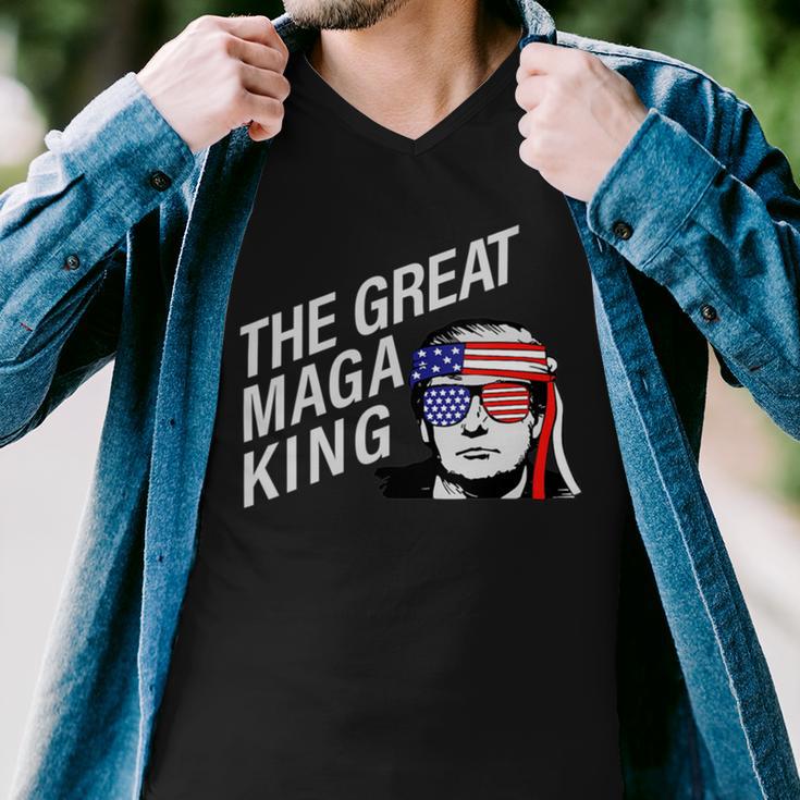 Womens The Great Maga King Trump Ultra Maga Men V-Neck Tshirt