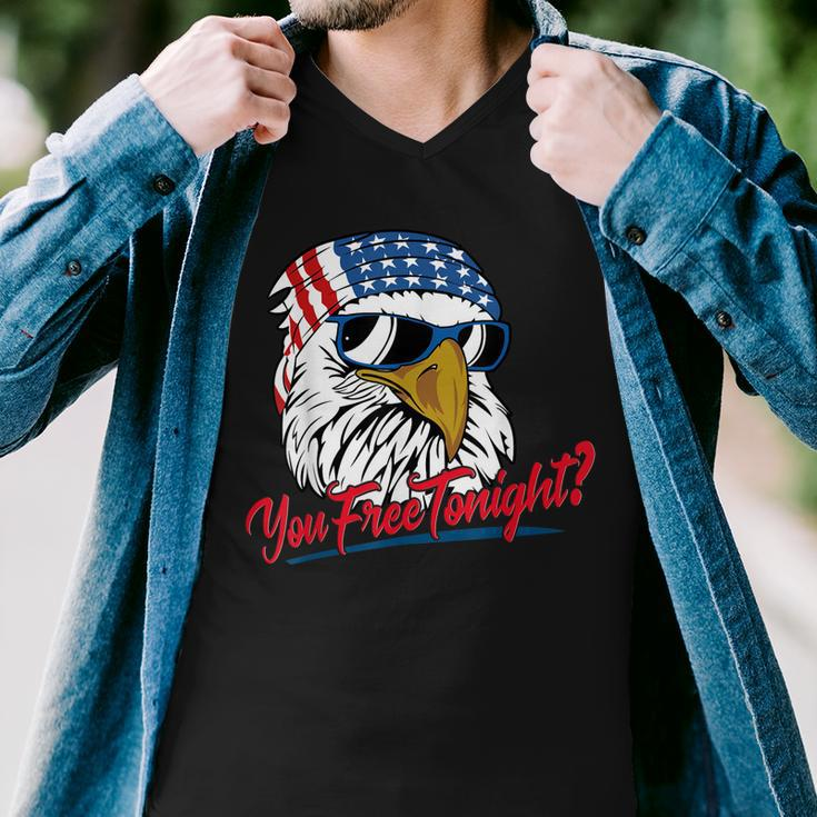 You Free Tonight Bald Eagle American Flag Happy 4Th Of July V2 Men V-Neck Tshirt