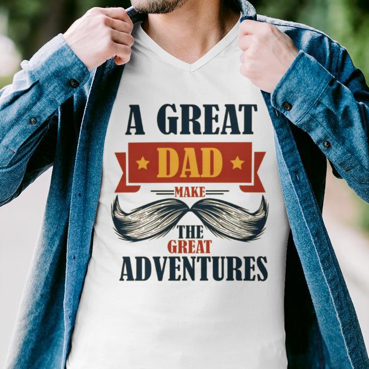 A Great Dad Make The Great Adventures Men V-Neck Tshirt