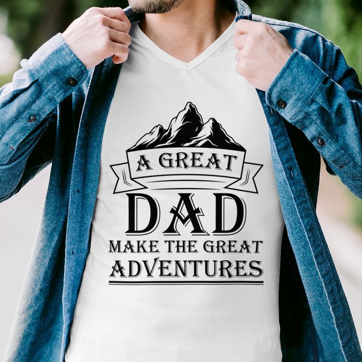 A Great Dad Make The Great Adventures Men V-Neck Tshirt