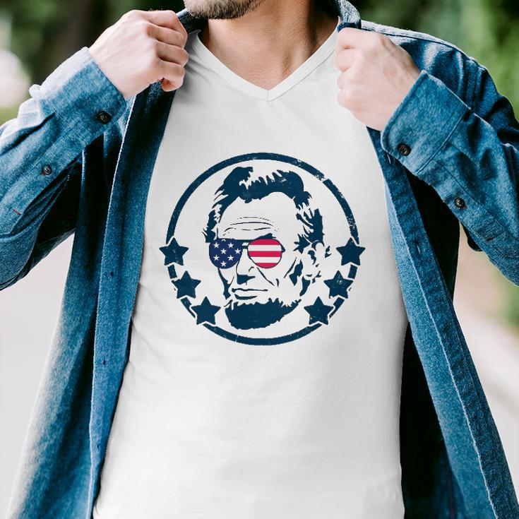 Abraham Lincoln 4Th Of July Usa Tee Gift Men V-Neck Tshirt