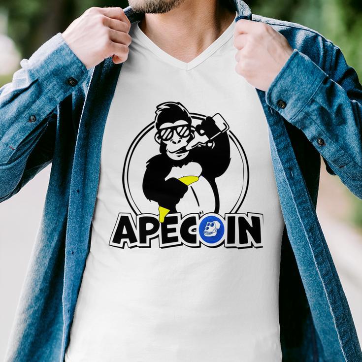 Apecoin Funny Men V-Neck Tshirt