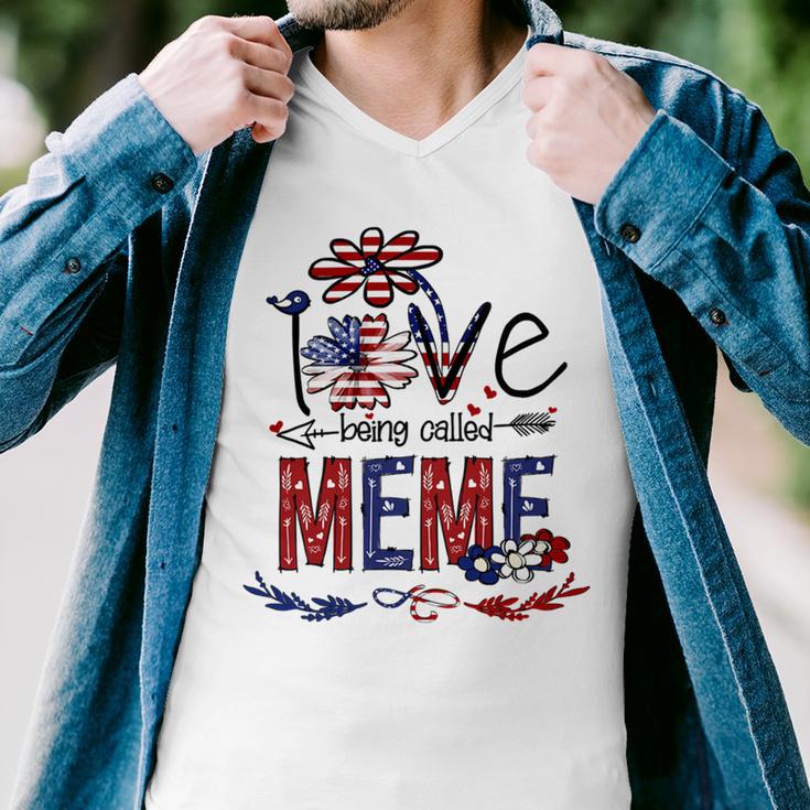 Being Called Meme Sunflower Usa Flag 684 Shirt Men V-Neck Tshirt