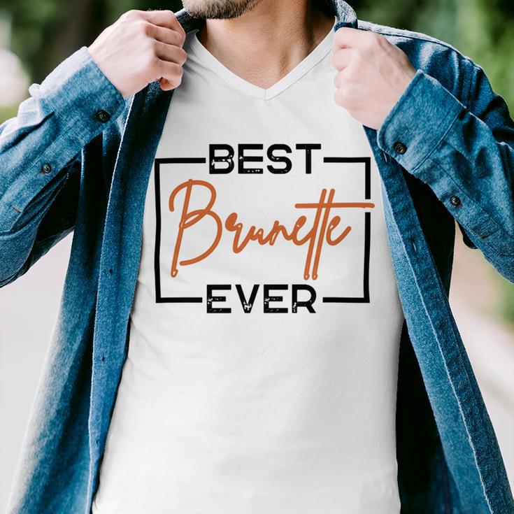 Best Brunette Ever Brunette Brownie Men V-Neck Tshirt