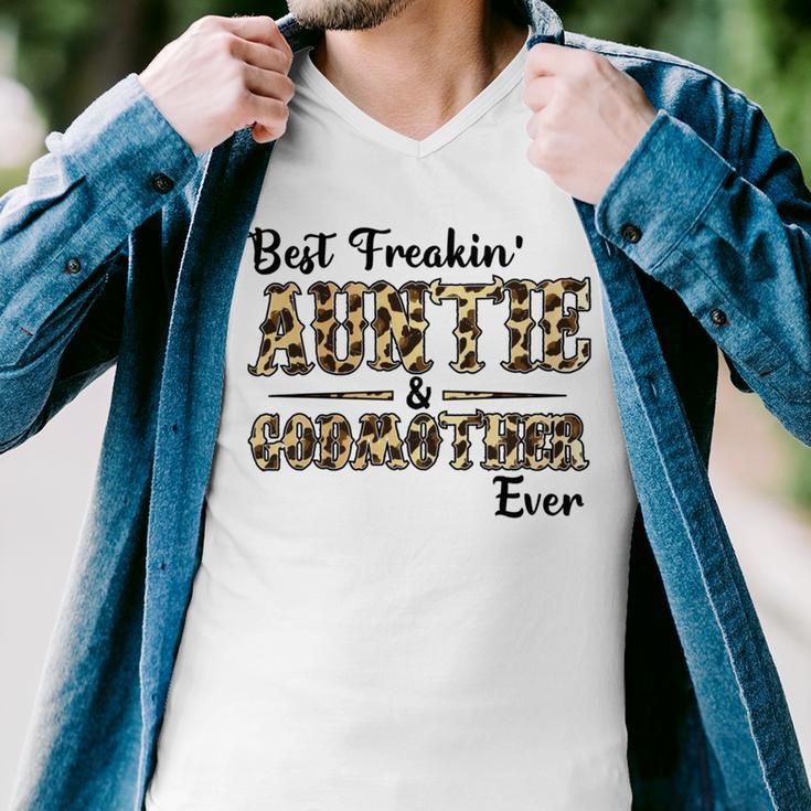 Best Freakin Auntie And God Mother Ever Men V-Neck Tshirt