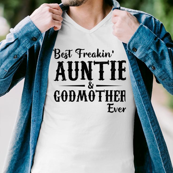 Best Freakin Auntie And Godmother Ever Men V-Neck Tshirt