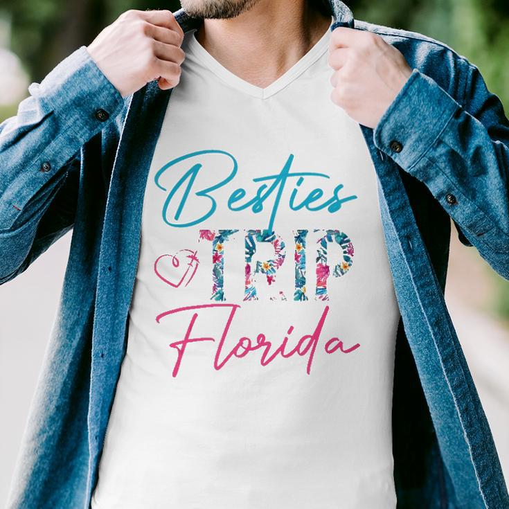 Besties Trip Florida Vacation Matching Best Friend Men V-Neck Tshirt