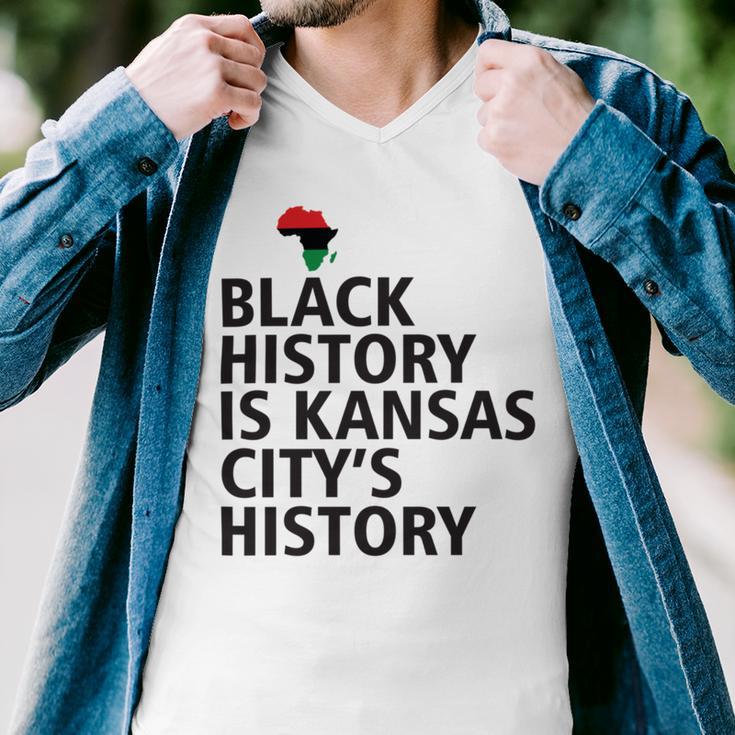 Black History Is Kansas Citys History Men V-Neck Tshirt