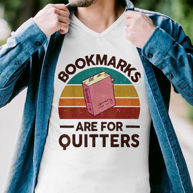 Bookmarks Are For Quitters Men V-Neck Tshirt