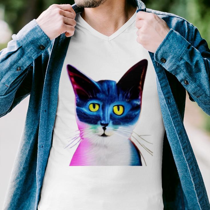 Cat Avatar Men V-Neck Tshirt