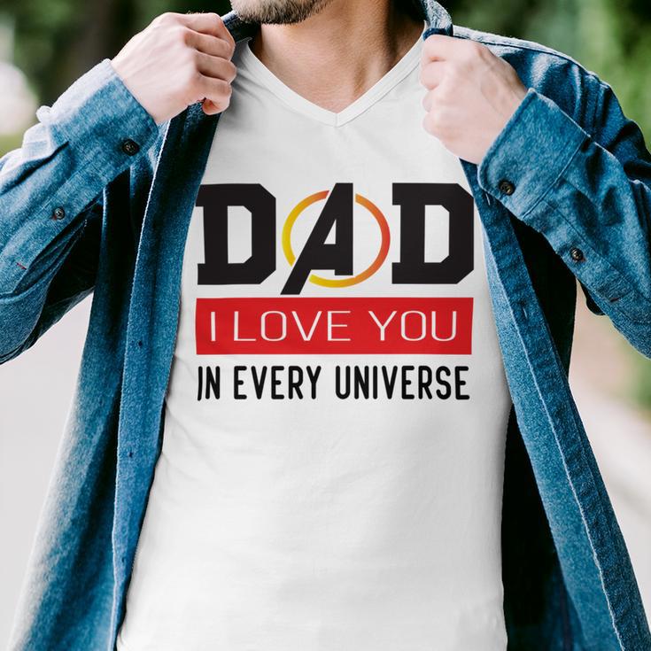 Dad I Love You In Every Universe Men V-Neck Tshirt