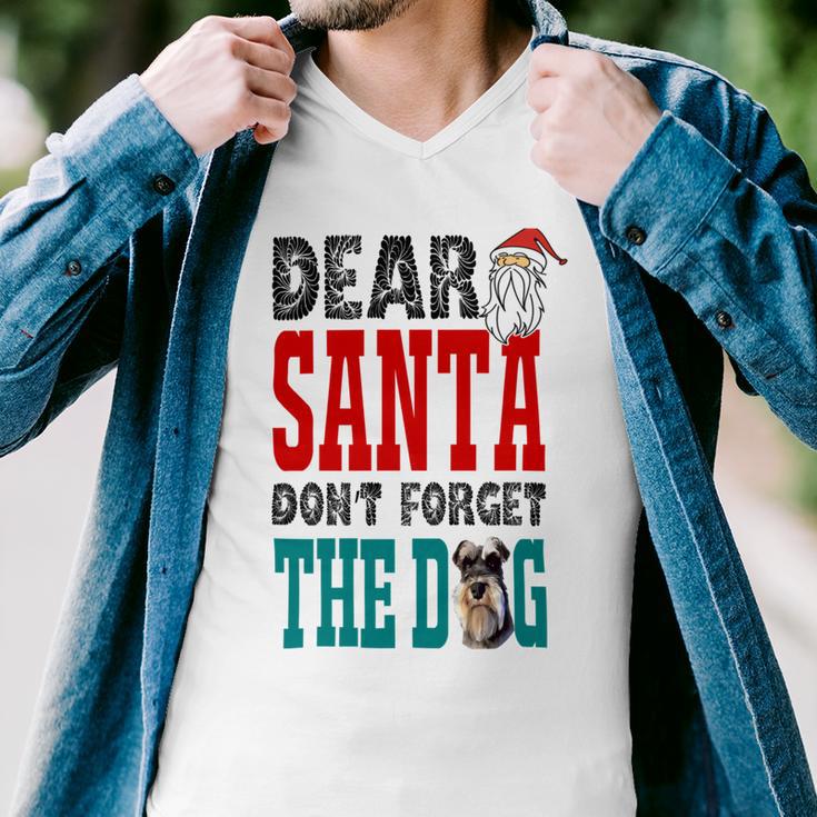 Dear Santa Dont Forget The Dog Men V-Neck Tshirt