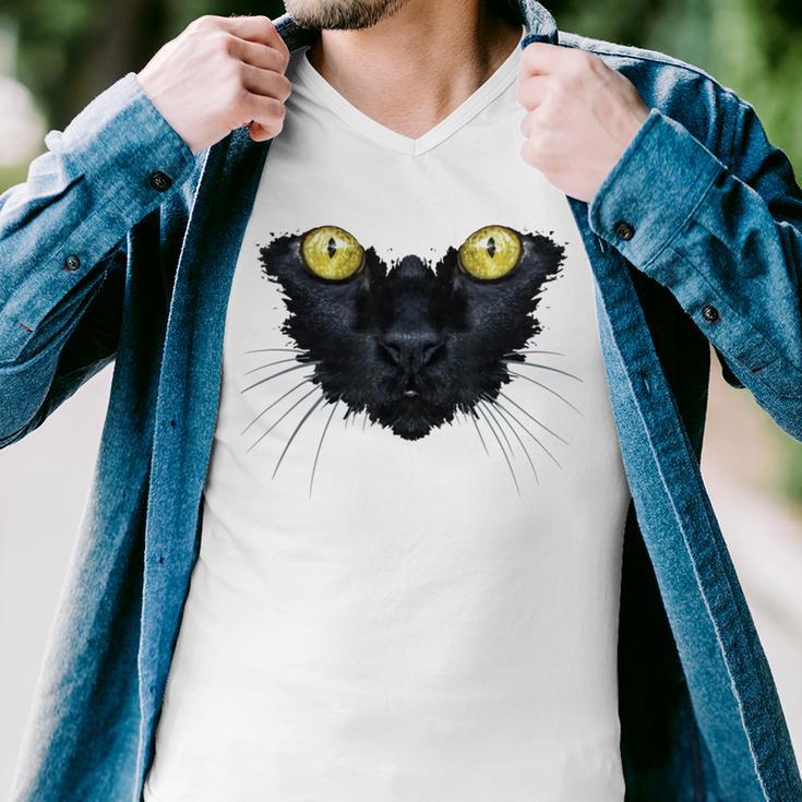 Death Rides A Black Cat Men V-Neck Tshirt