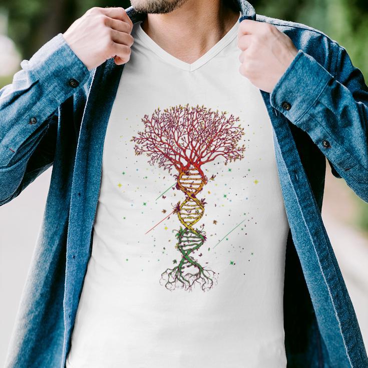 Dna Tree Life Funny Men V-Neck Tshirt