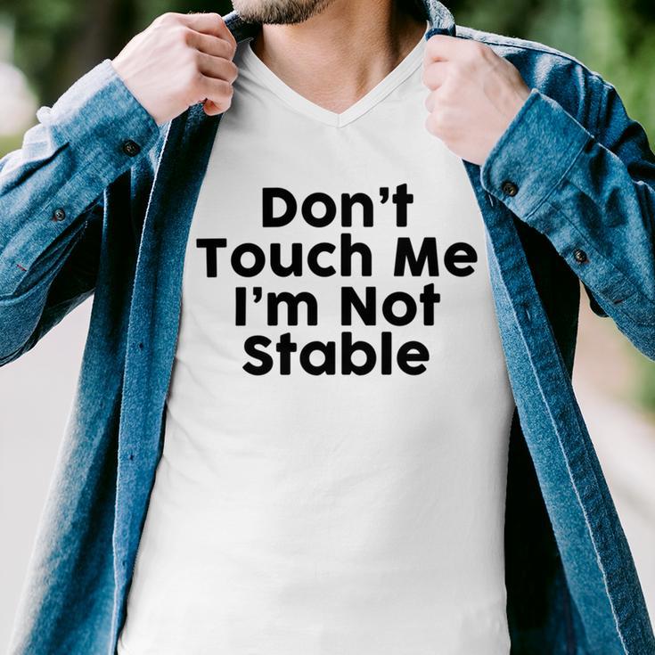 Dont Touch Me Im Not Stable Men V-Neck Tshirt