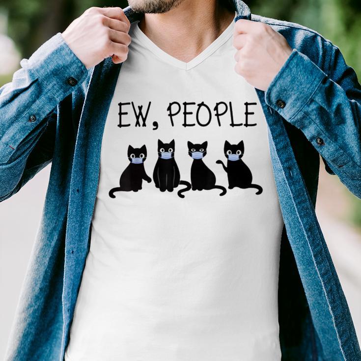 Ew People Meowy Cat Lovers 209 Shirt Men V-Neck Tshirt