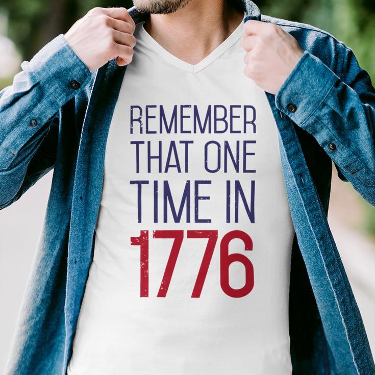 Fourth Of July Remember 1776 Funny 744 Shirt Men V-Neck Tshirt