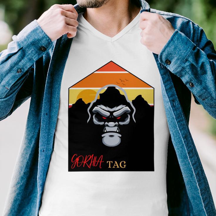 Gorilla Tag Pfp Maker Gorilla Tag Mountain Men V-Neck Tshirt