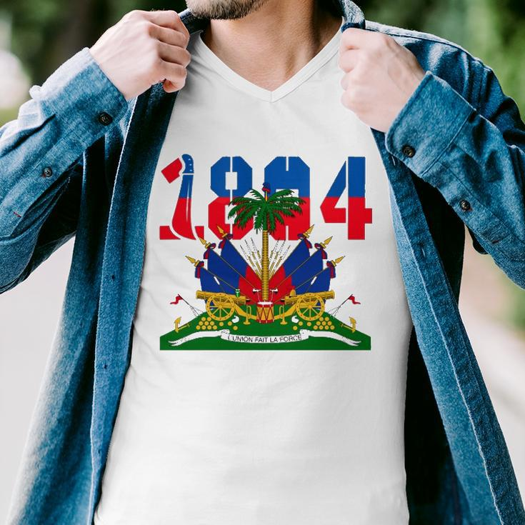 Haitian Revolution 1804 Flag Day Zip Men V-Neck Tshirt
