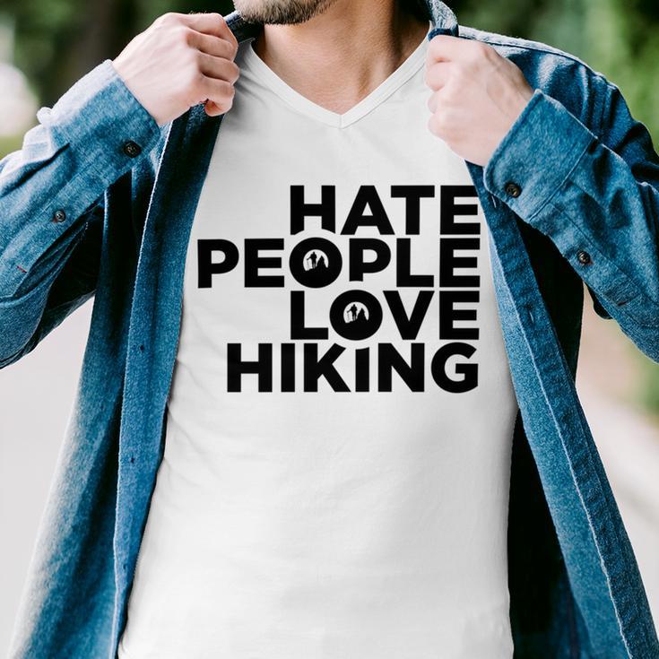 Hate People Love Hiking V2 Men V-Neck Tshirt