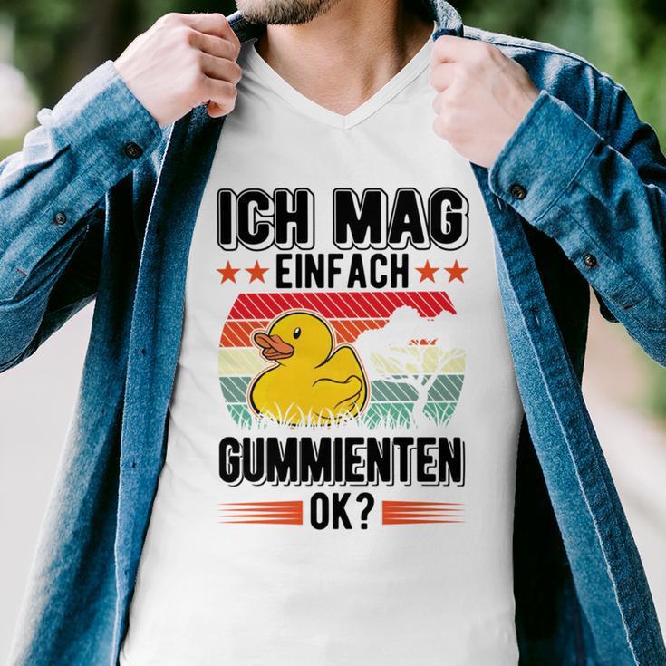 Ich Mag Einfach Gummienten Badeente Men V-Neck Tshirt