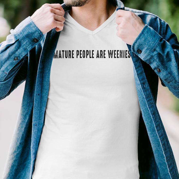 Mature People Are Weenies Men V-Neck Tshirt