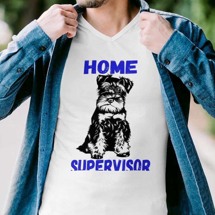 Miniature Schnauzer Home Supervisor Child Wrangler Multi Tasking Dog Men V-Neck Tshirt