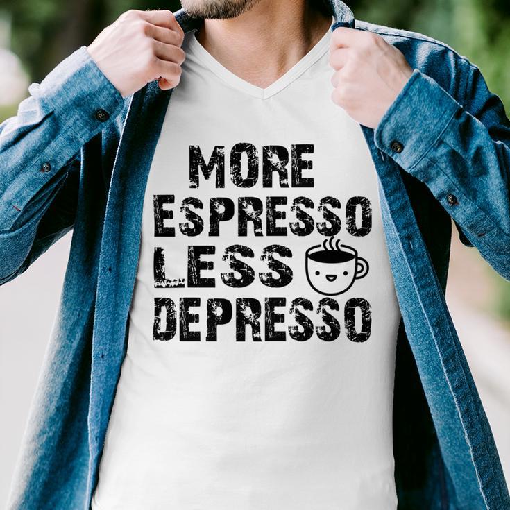 More Espresso Less Depresso Men V-Neck Tshirt