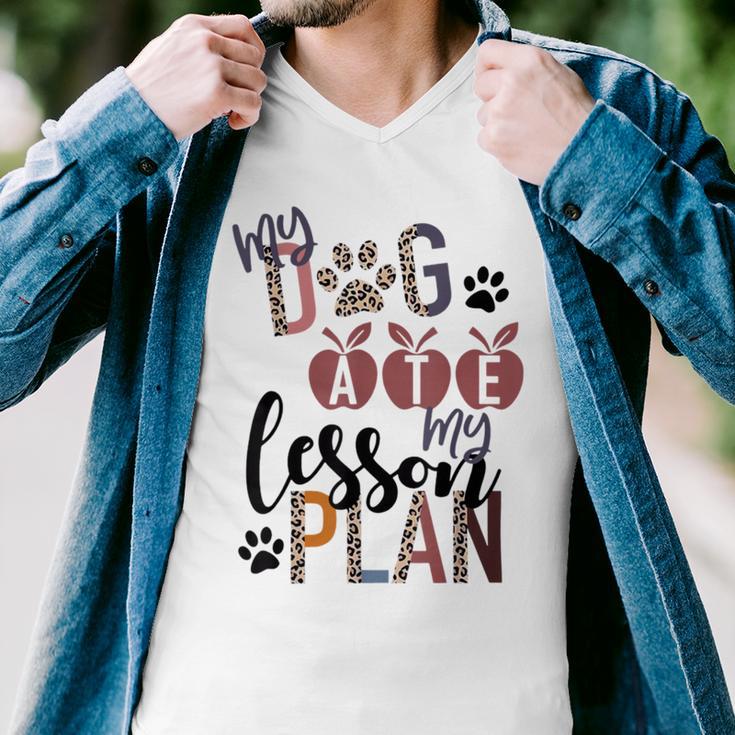 My Dog Ate My Lesson Plans Men V-Neck Tshirt