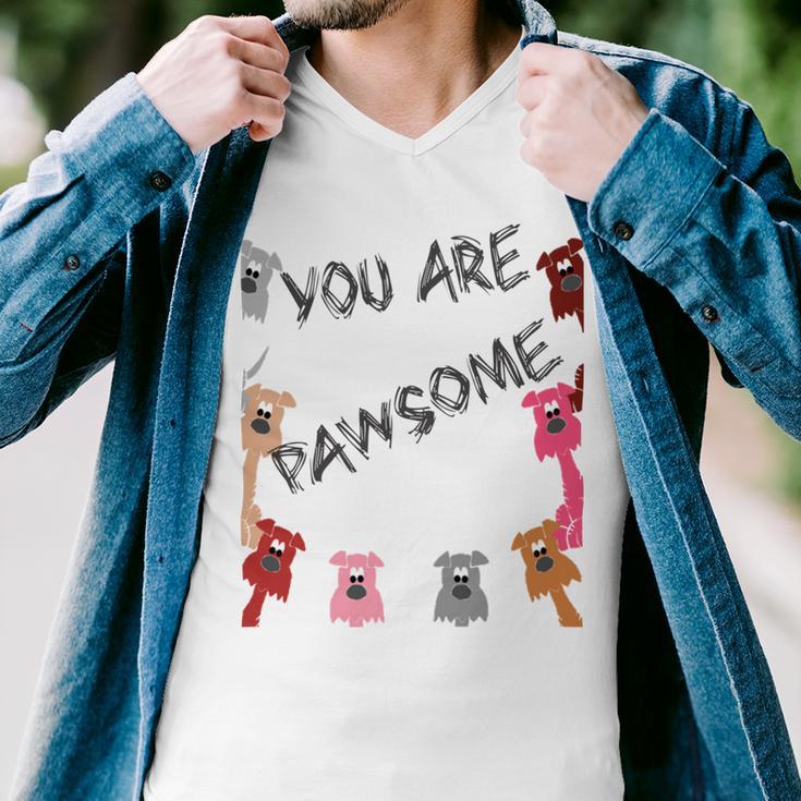 Official You Are Pawsome Men V-Neck Tshirt