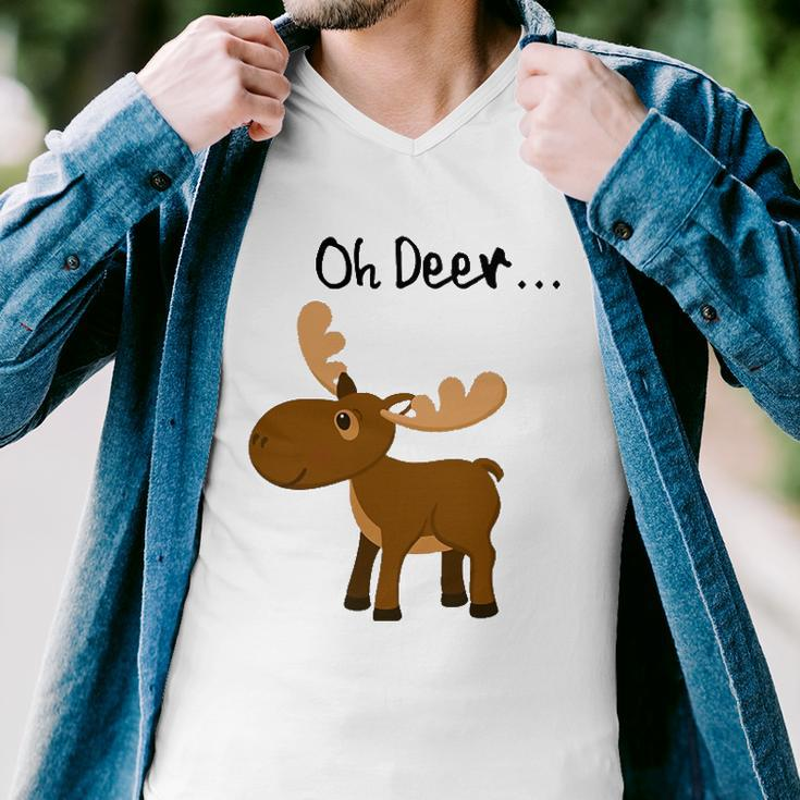 Oh Deer Cute Deer Save Wildlife Men V-Neck Tshirt