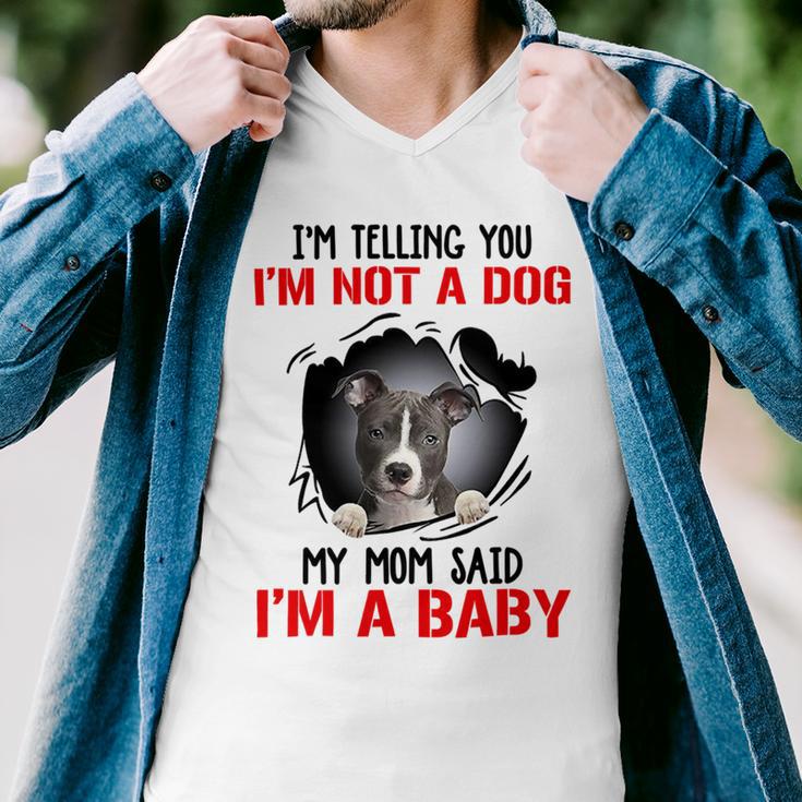 Pitbull Im Telling You Im Not A Dog 789 Shirt Men V-Neck Tshirt