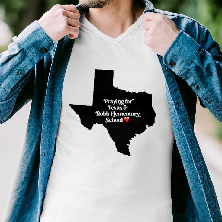 Praying For Texas Robb Elementary School End Gun Violence Men V-Neck Tshirt