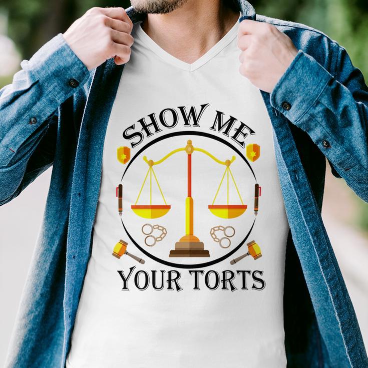 Show Me Your Torts Men V-Neck Tshirt