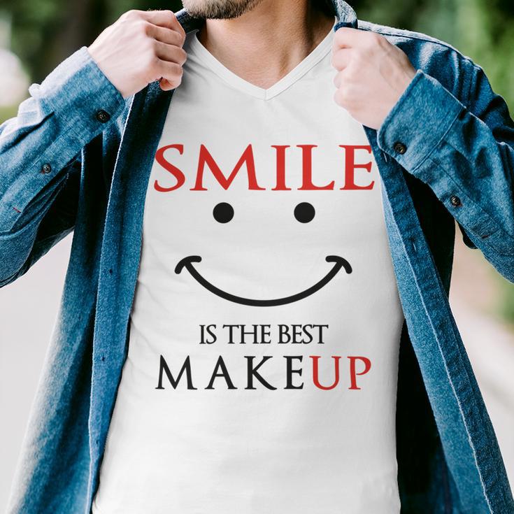 Smile Is The Best Makeup Men V-Neck Tshirt