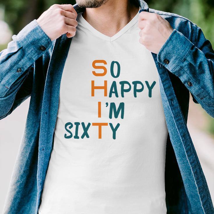 So Happy I’M Sixty Men V-Neck Tshirt