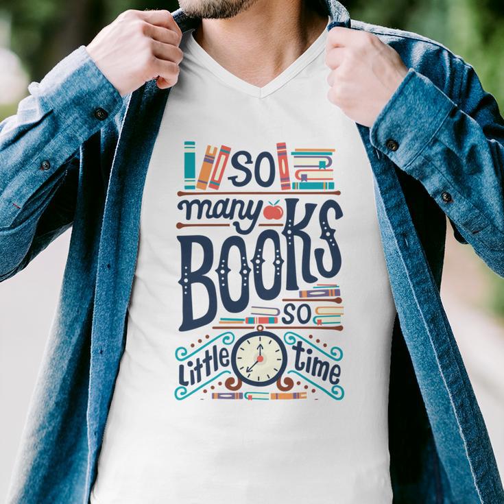 So Many Books So Little Time 230 Trending Shirt Men V-Neck Tshirt