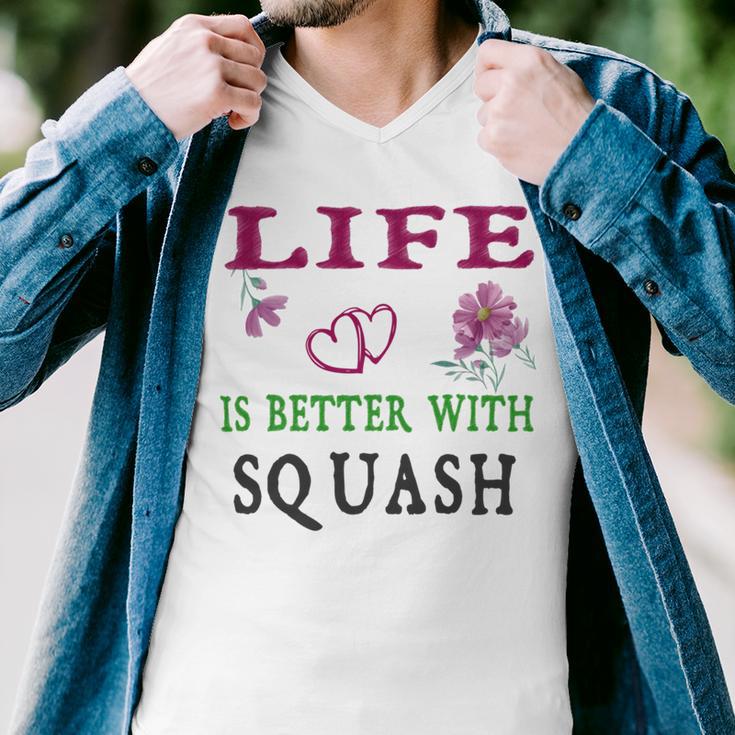 Squash Sport Lover Life Is Better With Squash Men V-Neck Tshirt